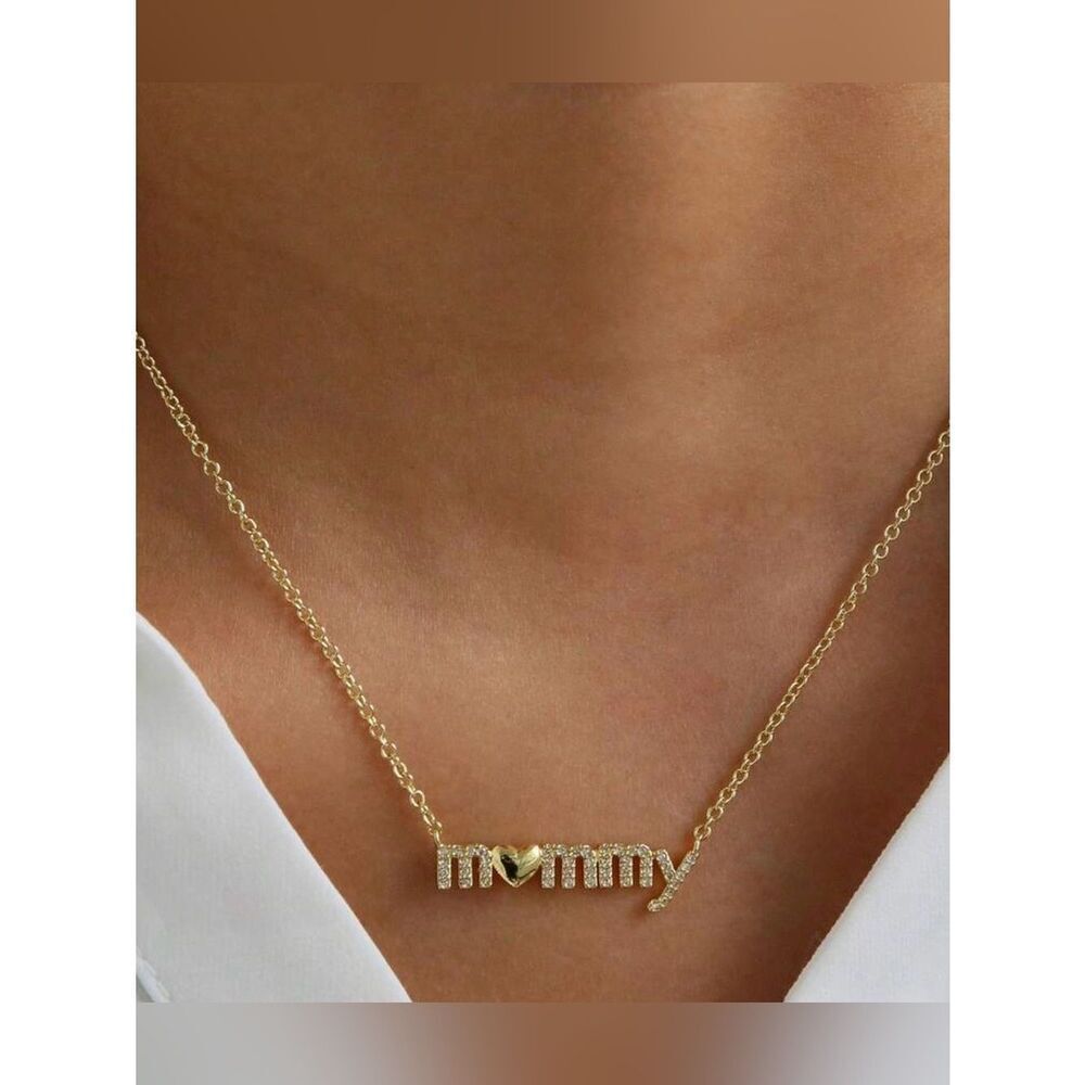 Gold 'Mommy' Heart Necklace A1948